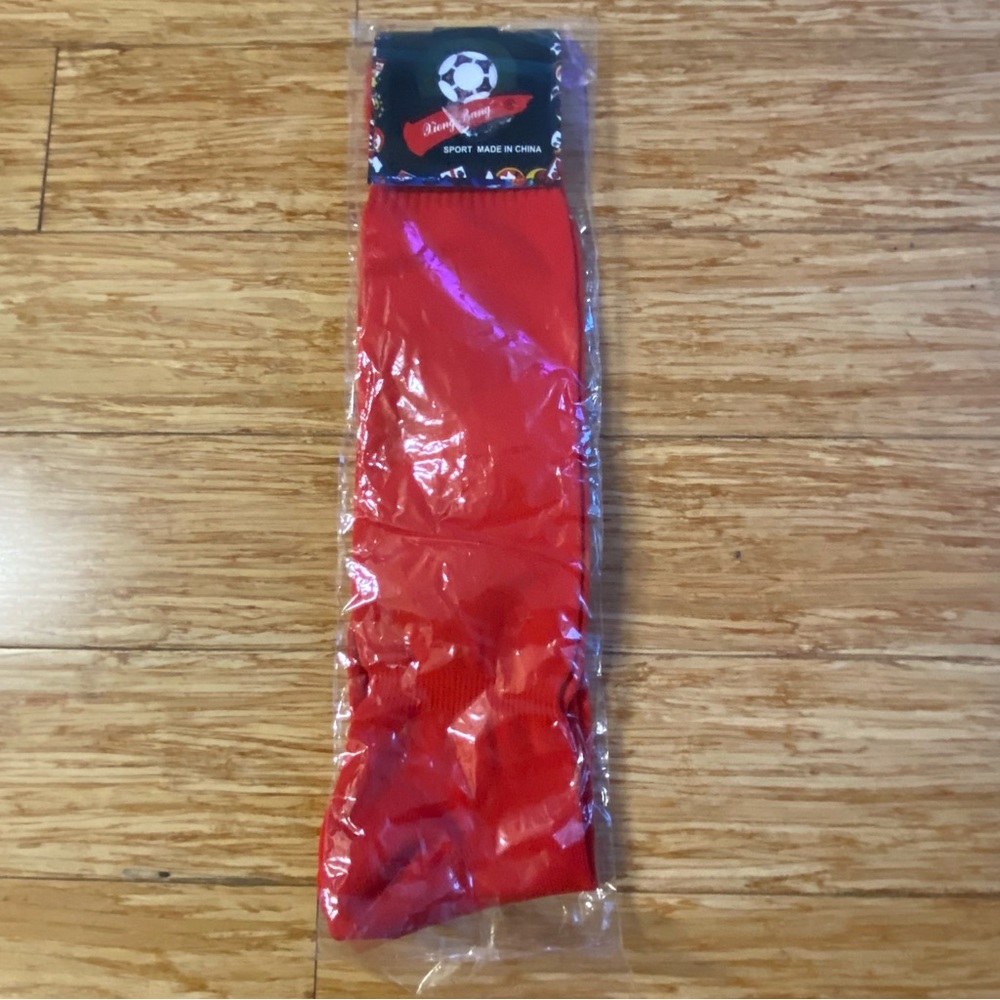 Xiong Bang Red Soccer Socks Extra Long Support 8-12.